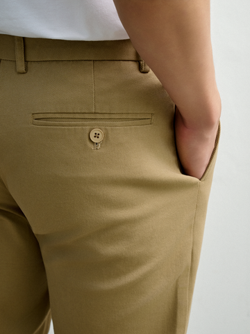 AG518 PREMIUM SLIMFIT KHAKI TROUSERS - BROWN