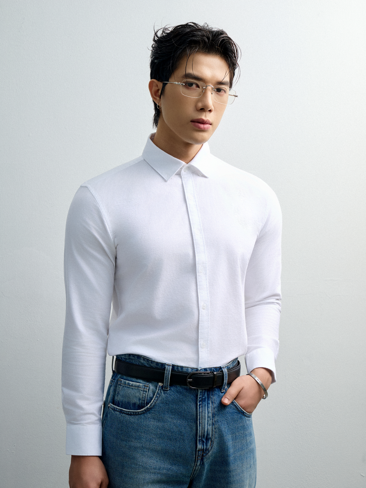 AG LEATHER BELT BROWN - OVAL HEAD