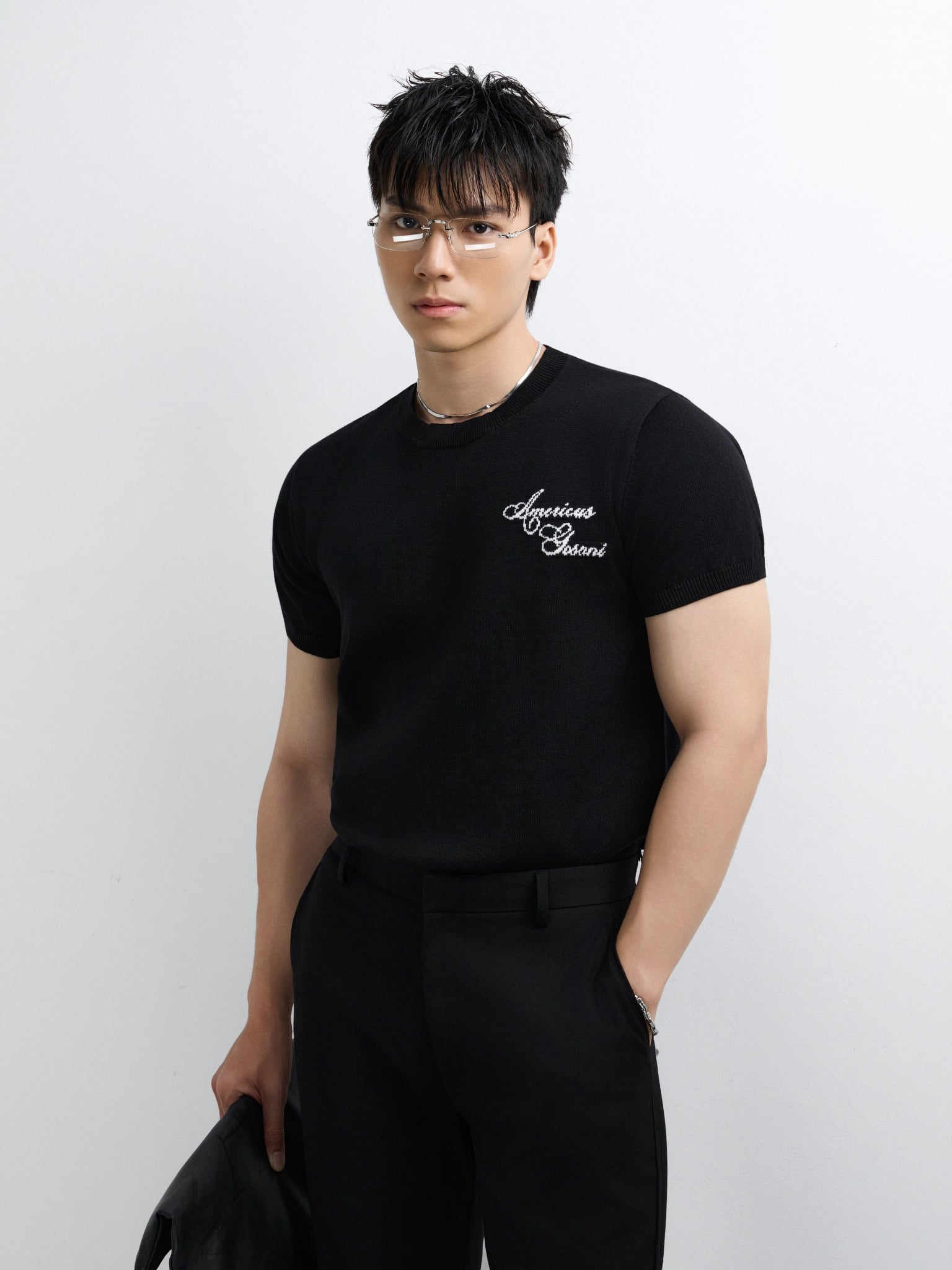 AG432 PREMIUM REGULAR FIT KNIT SHIRT - BLACK