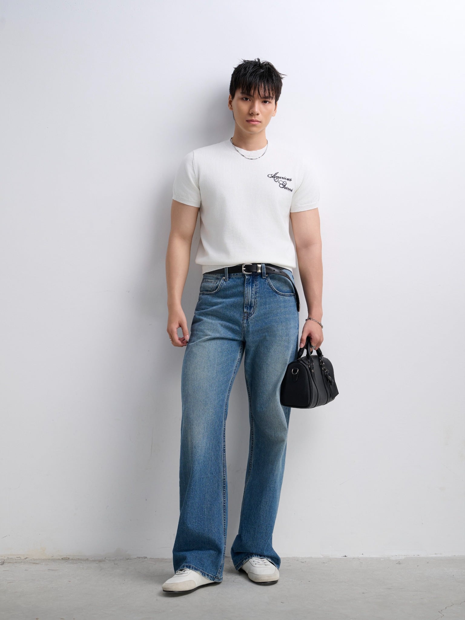 AG432 PREMIUM REGULAR FIT KNIT SHIRT - WHITE