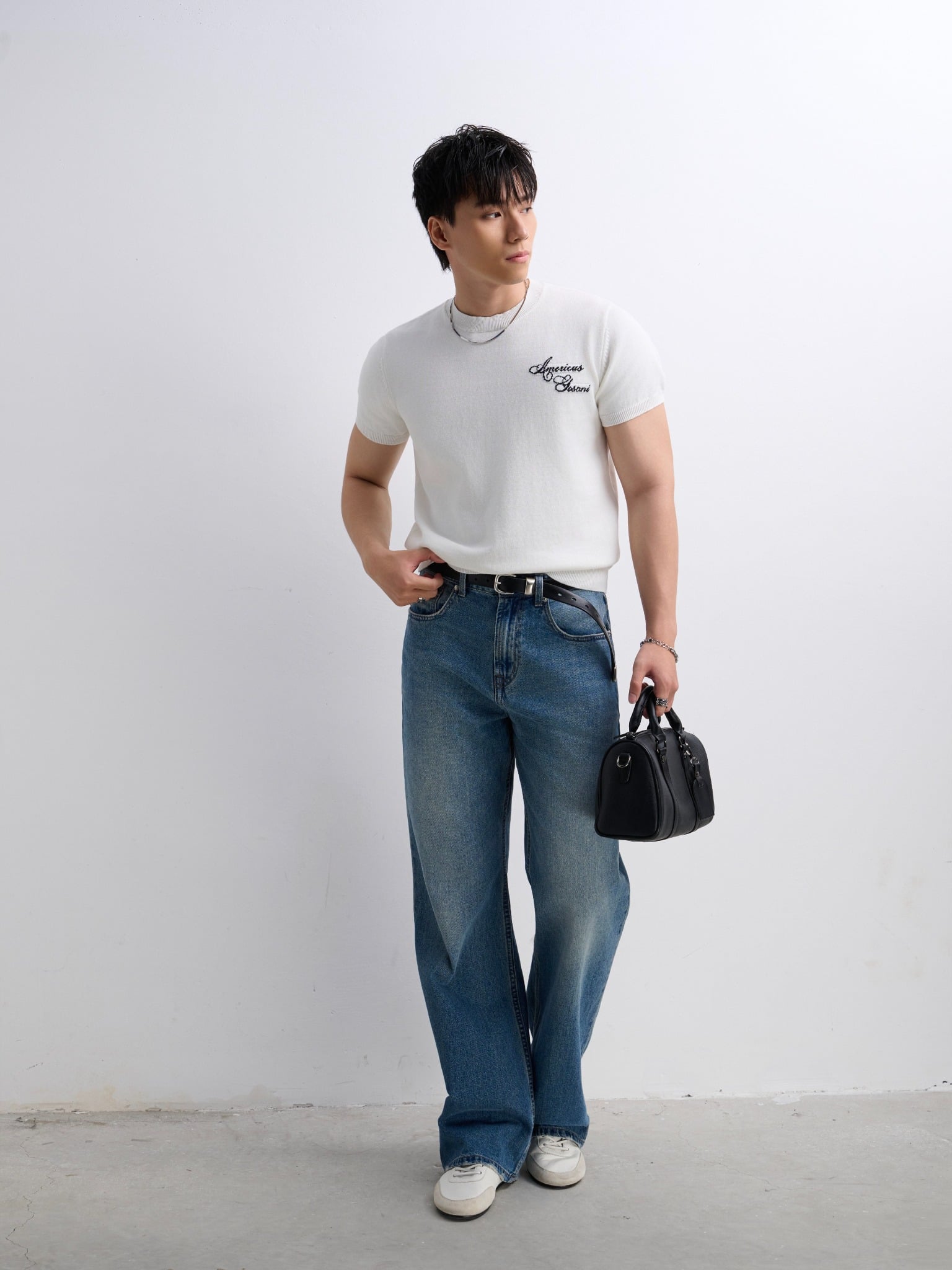 AG432 PREMIUM REGULAR FIT KNIT SHIRT - WHITE