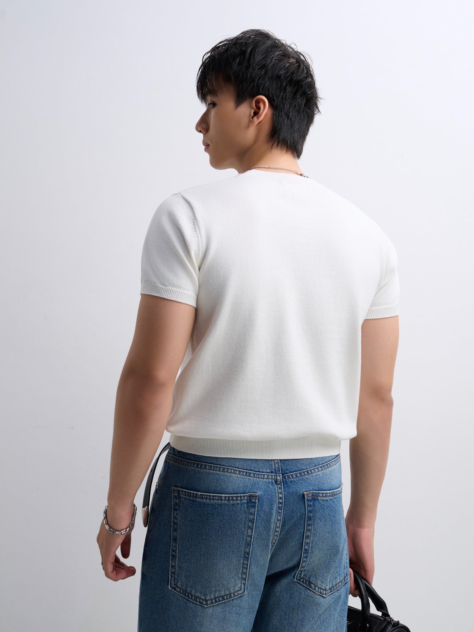 AG432 PREMIUM REGULAR FIT KNIT SHIRT - WHITE