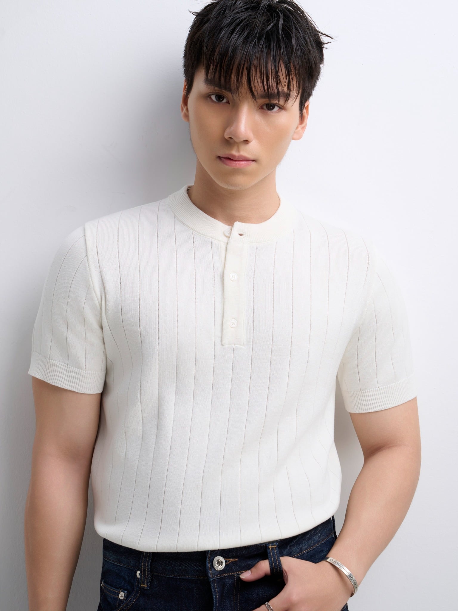 AG743 PREMIUM REGULAR FIT KNIT TSHIRT - WHITE