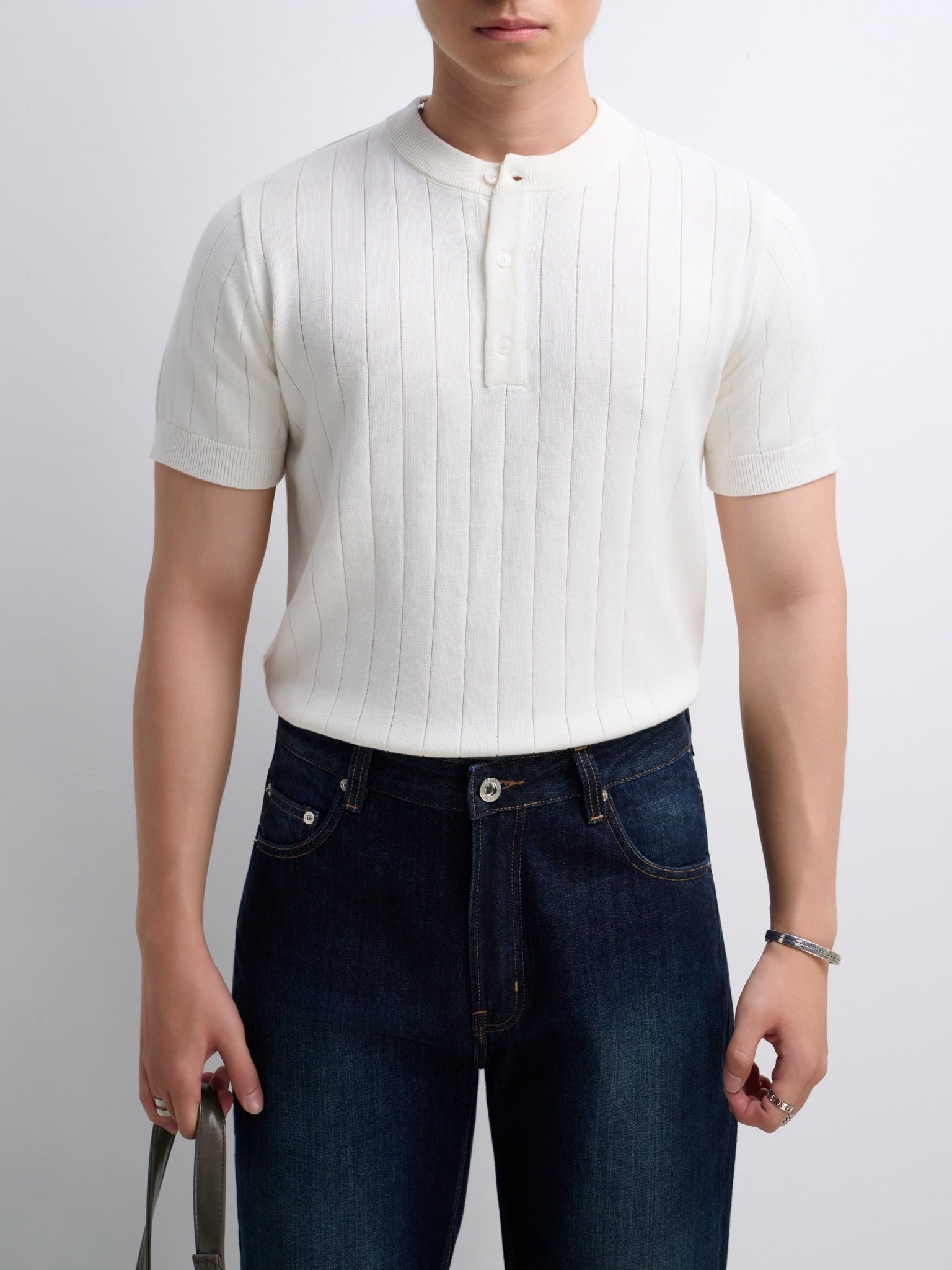 AG743 PREMIUM REGULAR FIT KNIT TSHIRT - WHITE