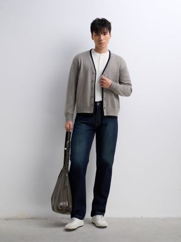 AG436 PREMIUM REGULAR FIT CARDIGAN - GREY