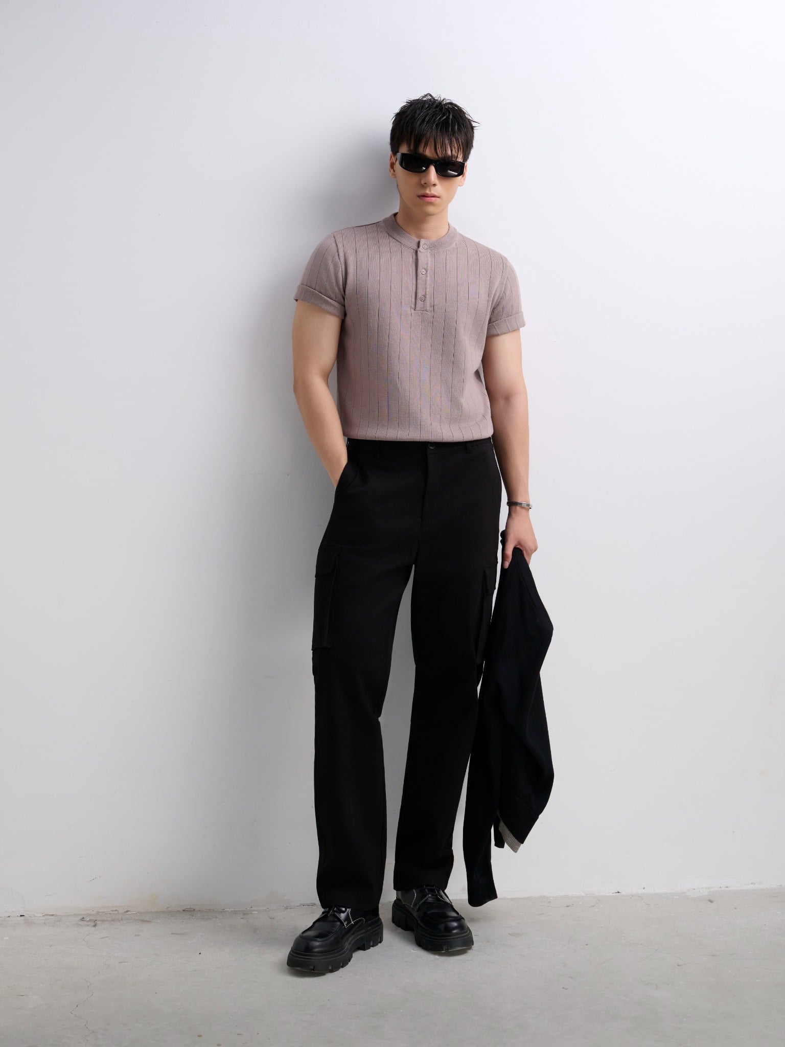 AG743 PREMIUM REGULAR FIT KNIT TSHIRT - DUSKY PINK