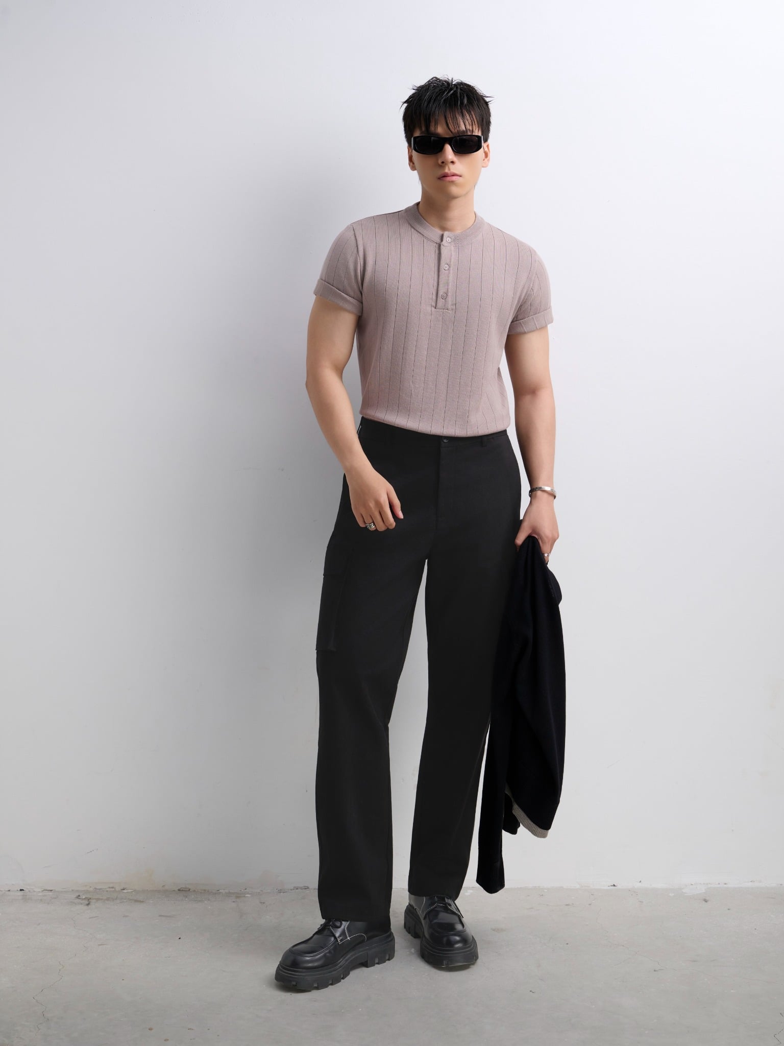 AG743 PREMIUM REGULAR FIT KNIT TSHIRT - DUSKY PINK