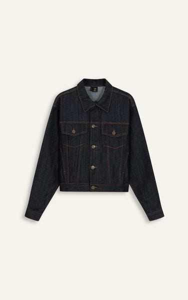  PREMIUM RAW DENIM JACKET M08 - DARK BLUE