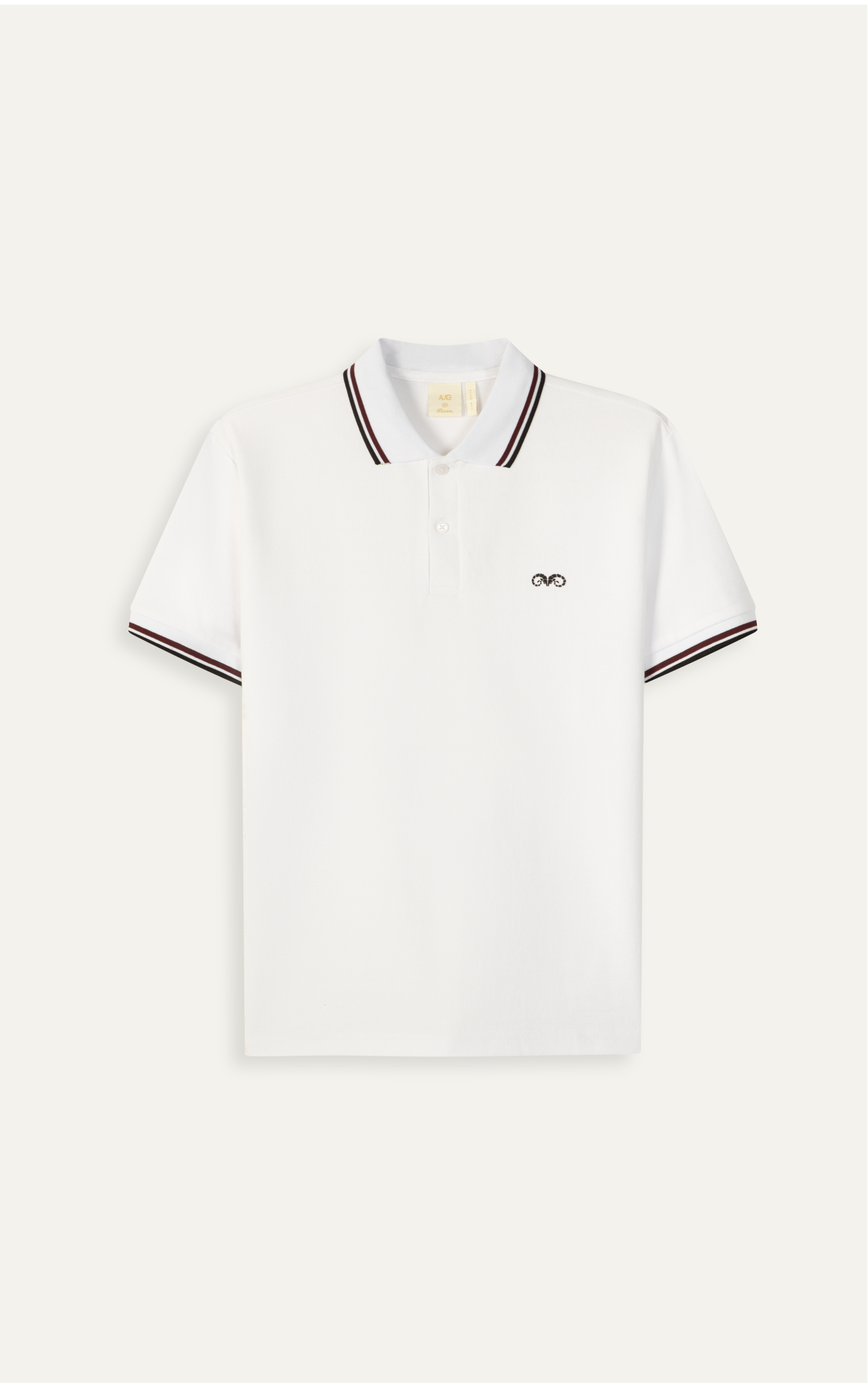  AG6102 SLIMFIT POLO - WHITE 