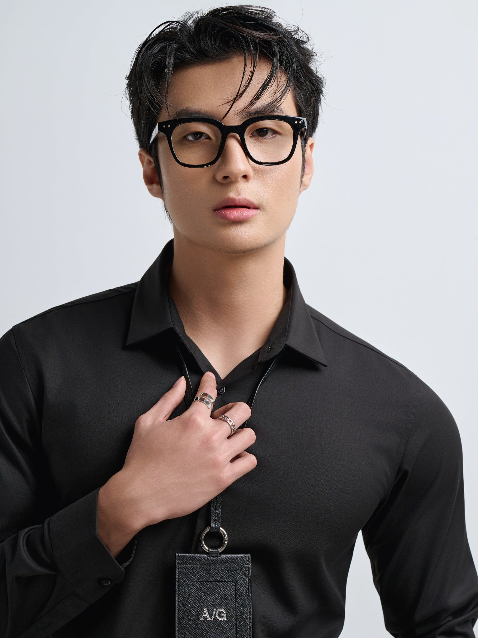 AG009 PREMIUM SLIMFIT SHIRT - BLACK