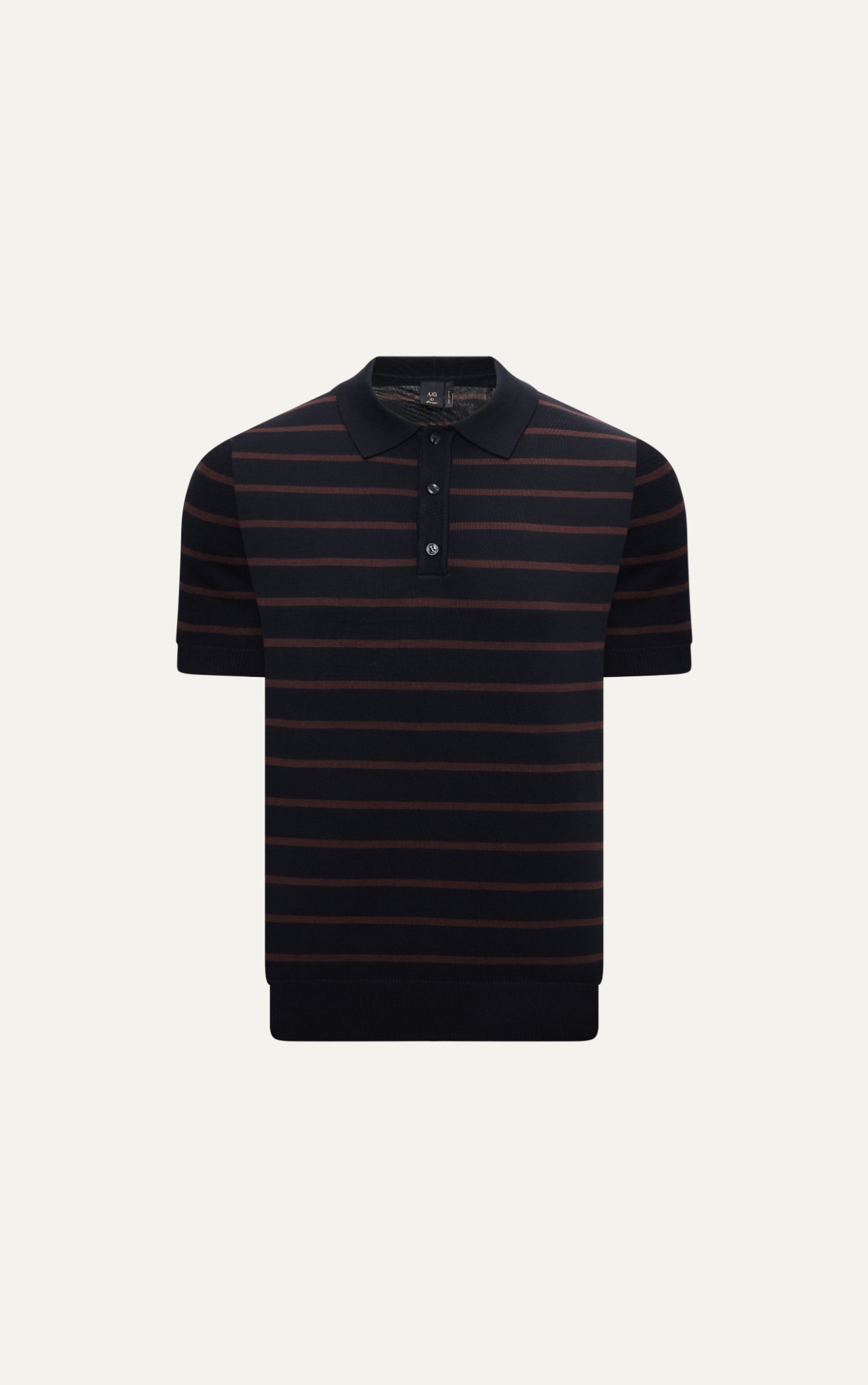 AG558 PREMIUM REGULAR FIT KNIT POLO - BLACK