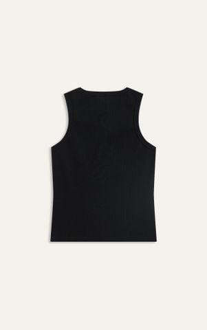 T01 FACTORY SLIM FIT BASIC TANKTOP - BLACK