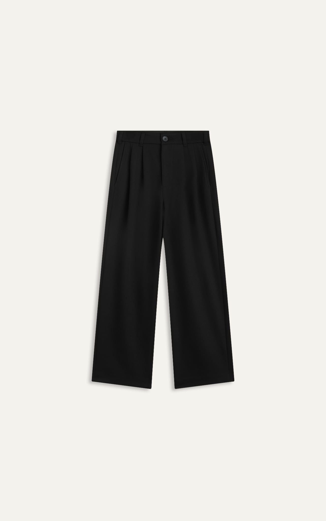  HB01 AMERICUS GOSANI PLEATED BAGGY TROUSERS - BLACK 