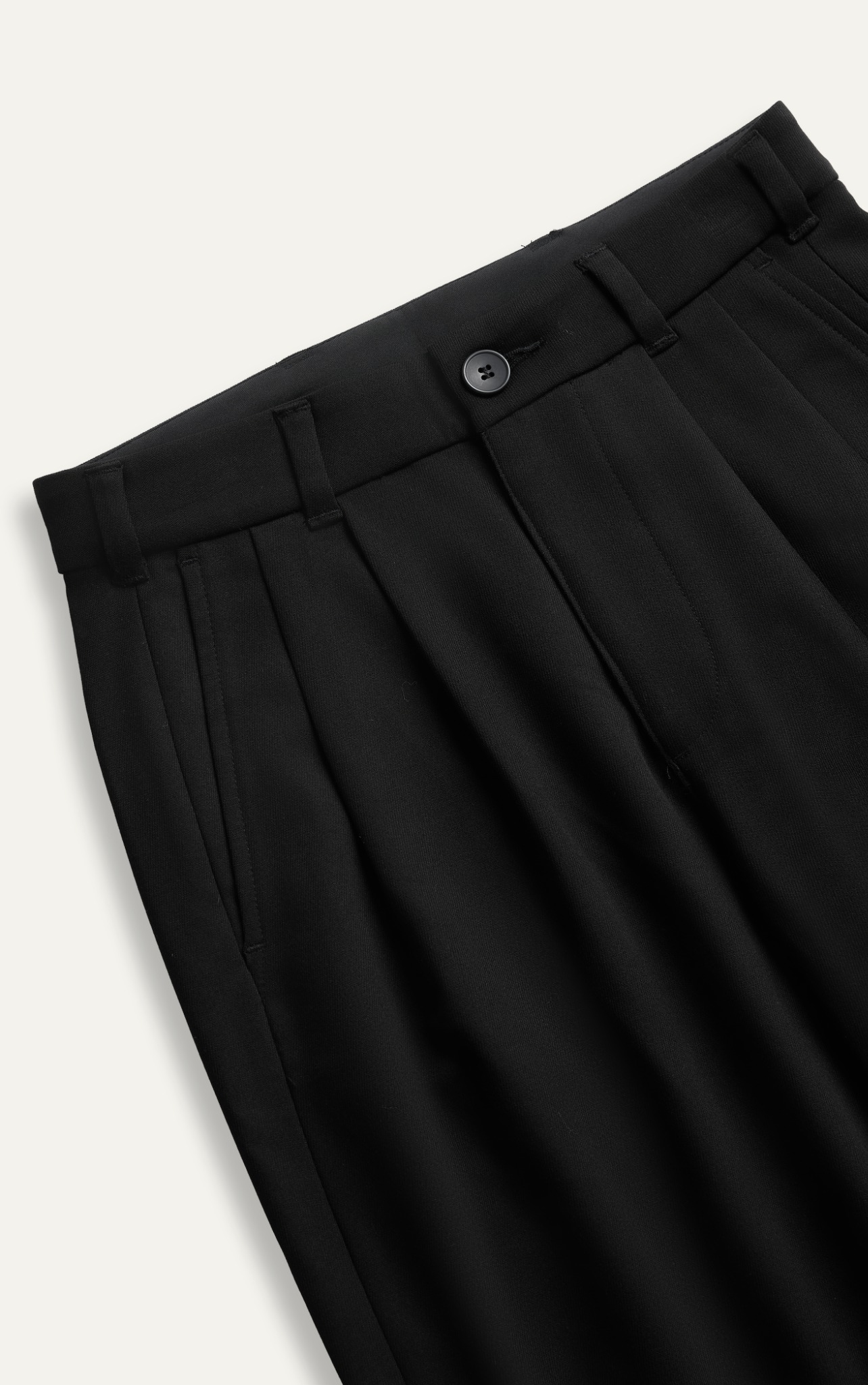 HB01 AMERICUS GOSANI PLEATED BAGGY TROUSERS - BLACK