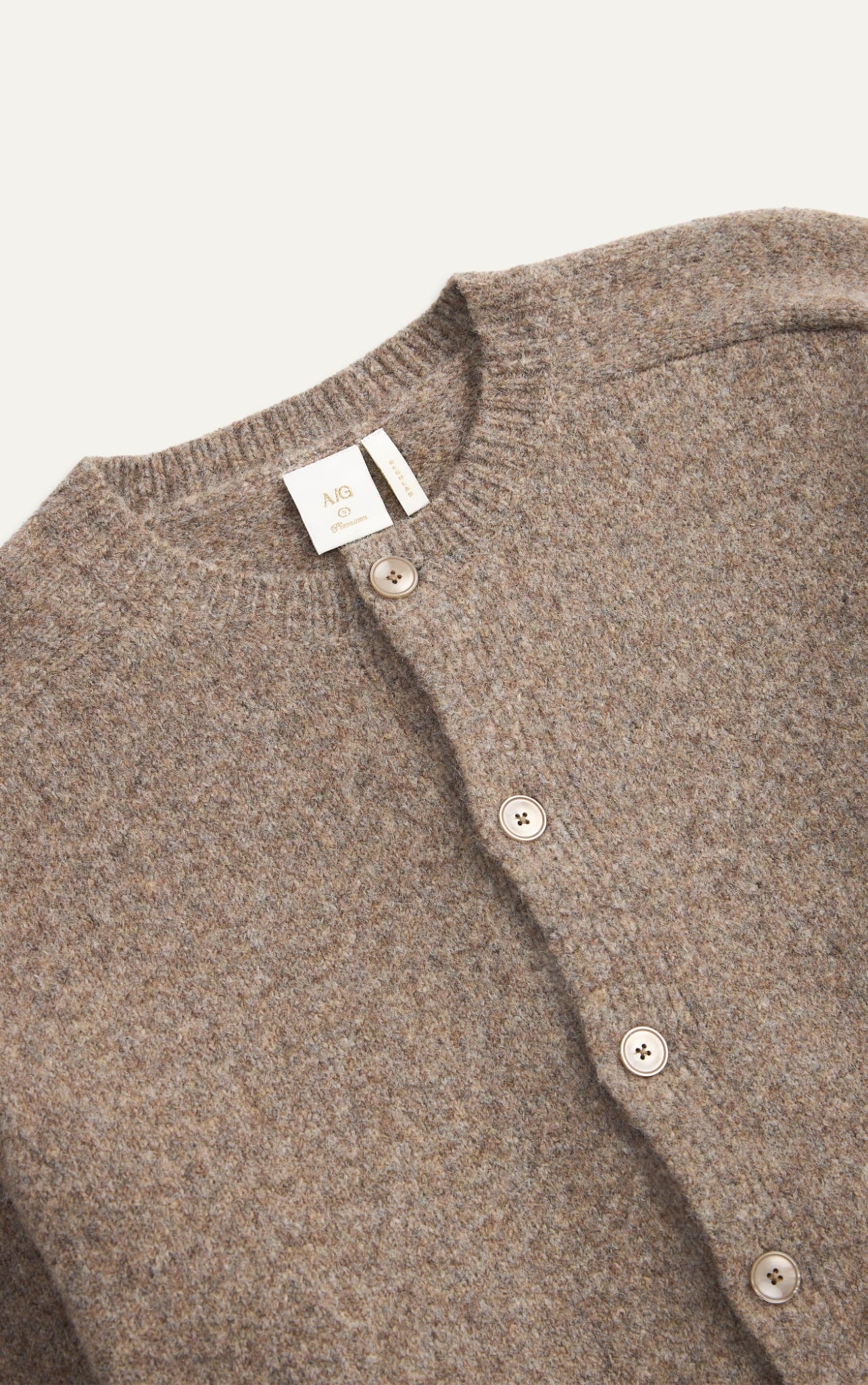 N479 PREMIUM KNIT JACKET REGULAR FIT-BROWN