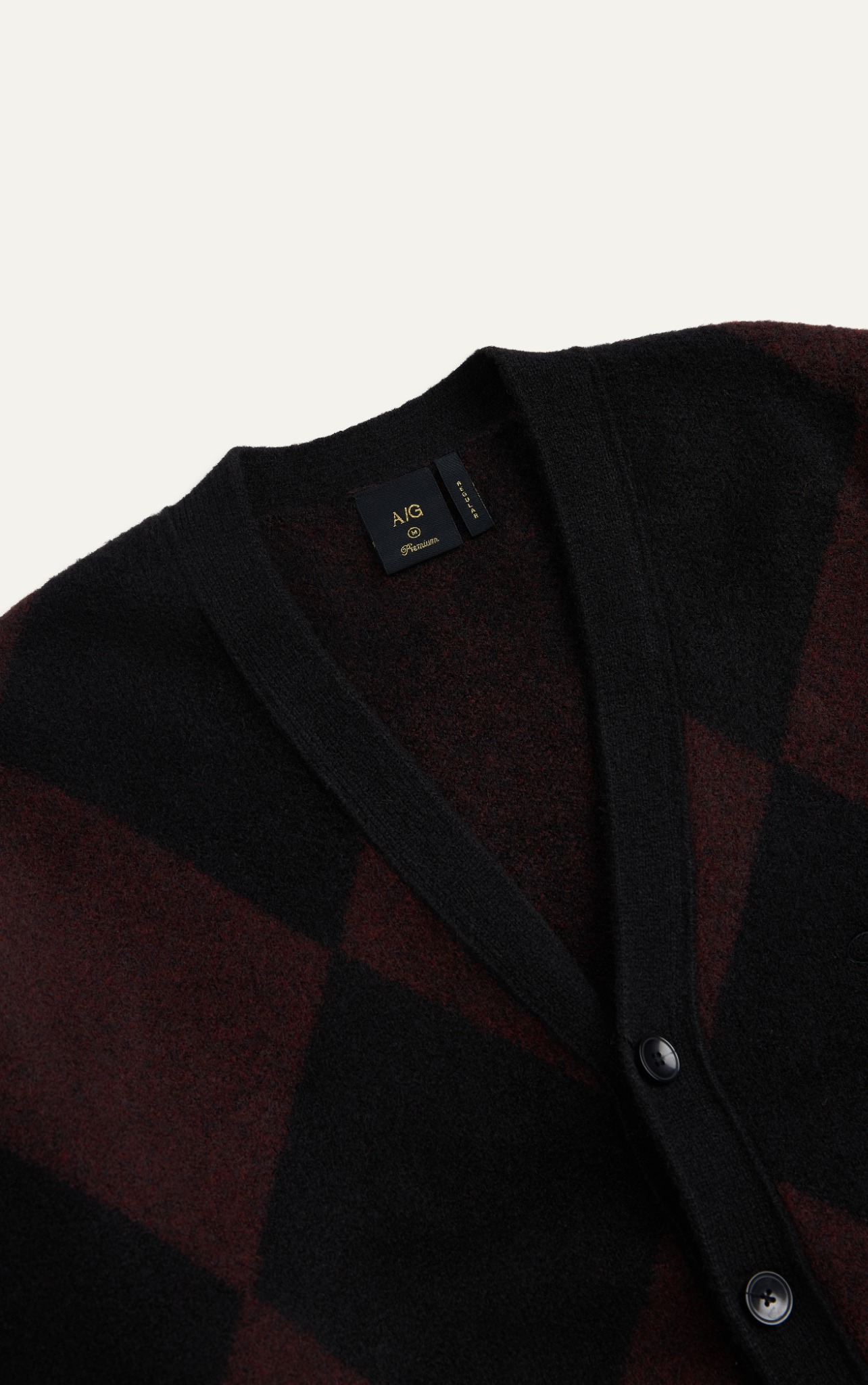 AG475 PREMIUM REGULAR FIT CARDIGAN - BROWN