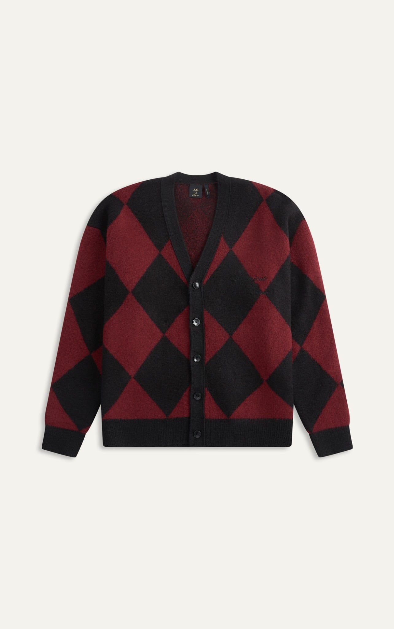 AG475 PREMIUM REGULAR FIT CARDIGAN - DARK RED