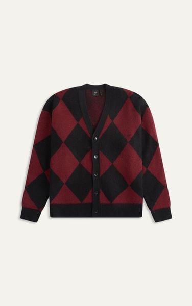  AG475 PREMIUM REGULAR FIT CARDIGAN - DARK RED