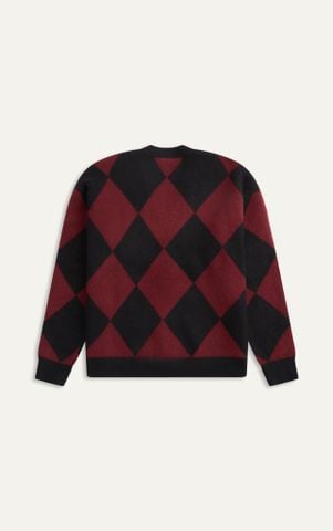 AG475 PREMIUM REGULAR FIT CARDIGAN - DARK RED