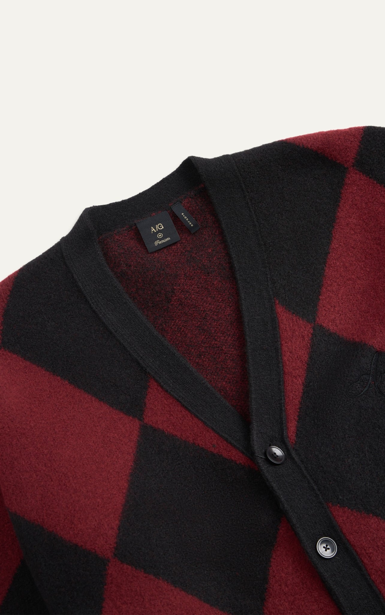 AG475 PREMIUM REGULAR FIT CARDIGAN - DARK RED