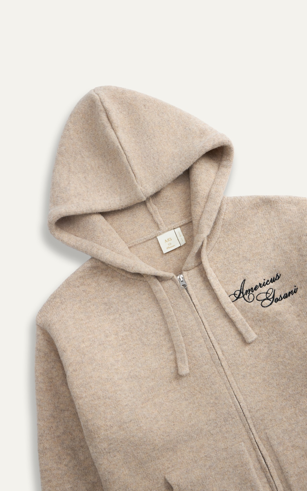 N473 PREMIUM KNIT COUPLE JACKET SLIM FIT FOR WOMEN - BEIGE