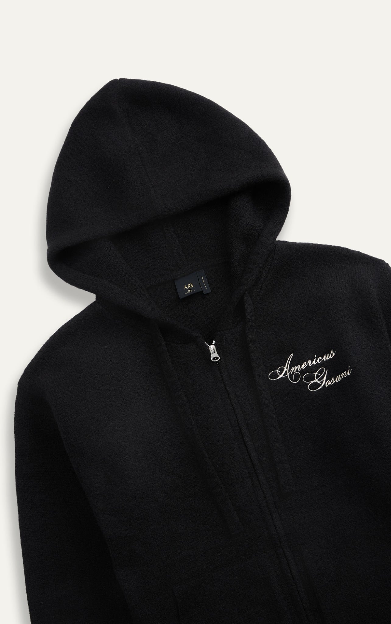 N440 PREMIUM KNIT COUPLE JACKET SLIM FIT - BLACK