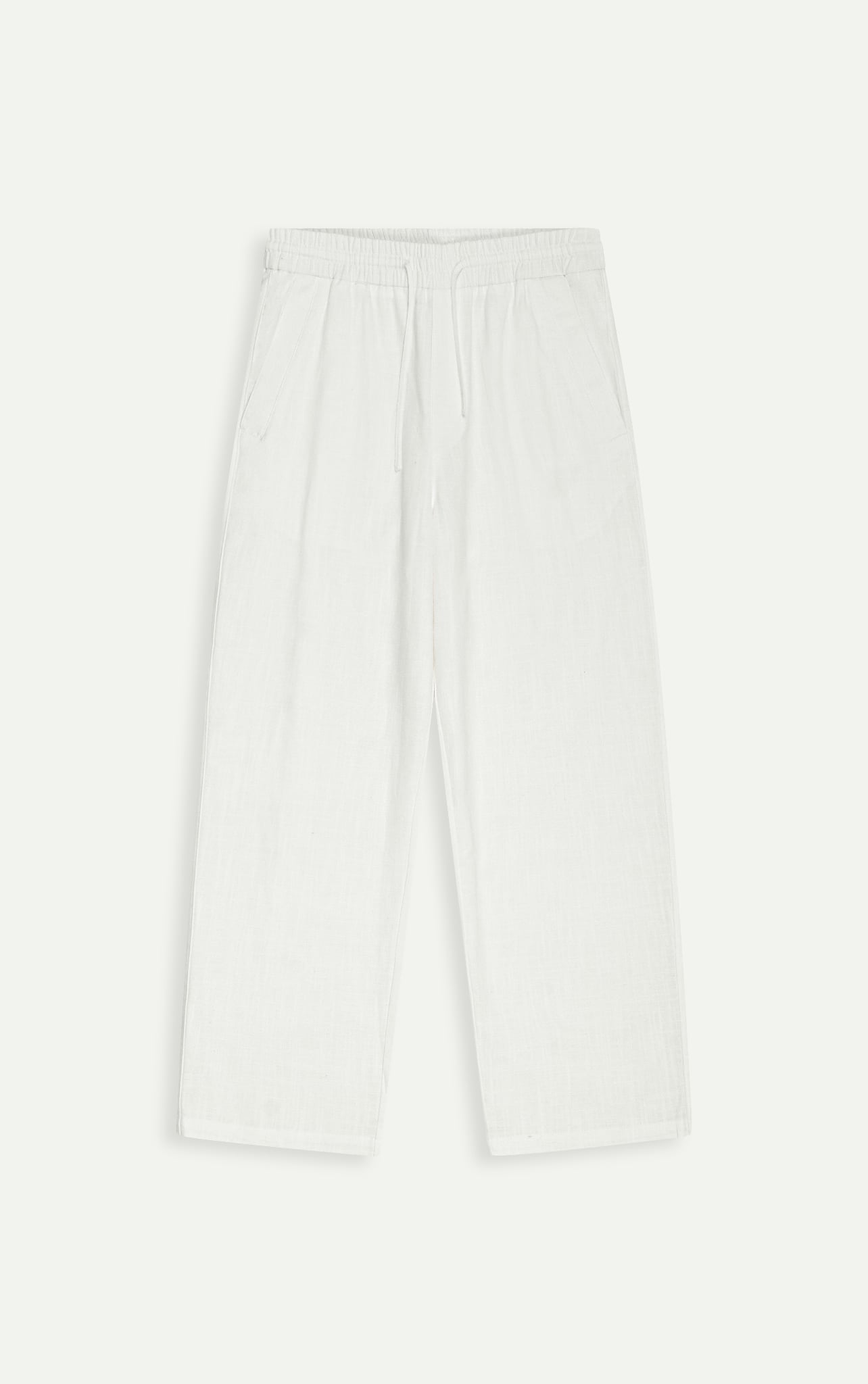 AG716 LINEN BASIC PANT REGULAR FIT - WHITE