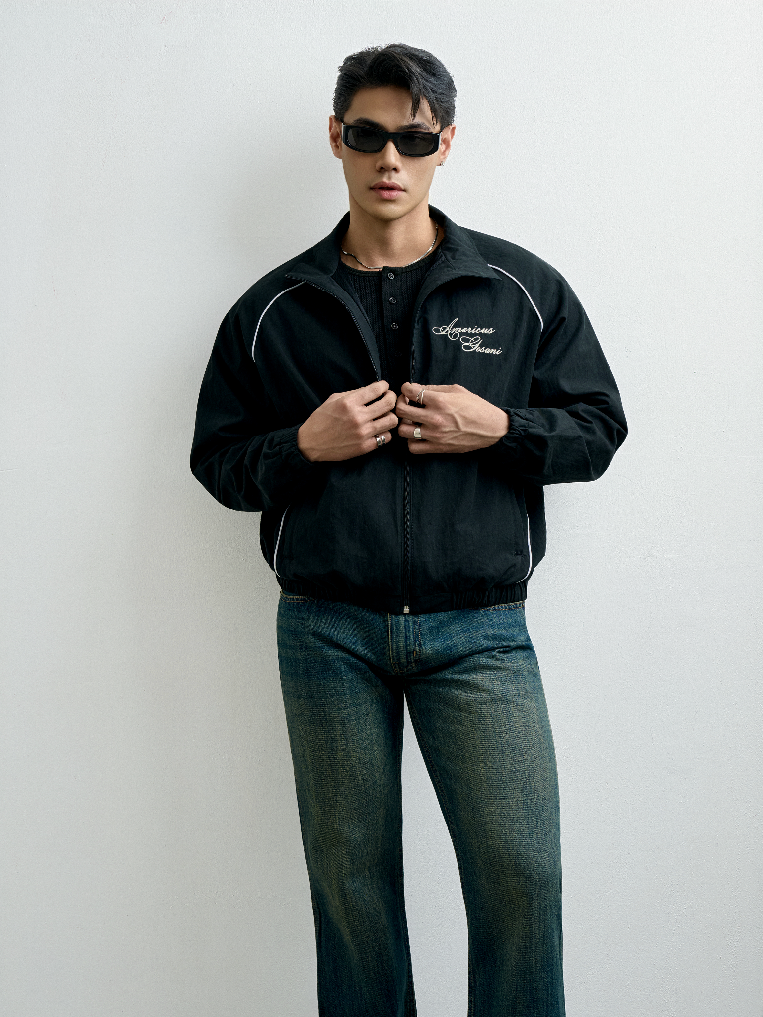 TT27 AMERICUS GOSANI WINDBREAKER JACKETS - BLACK