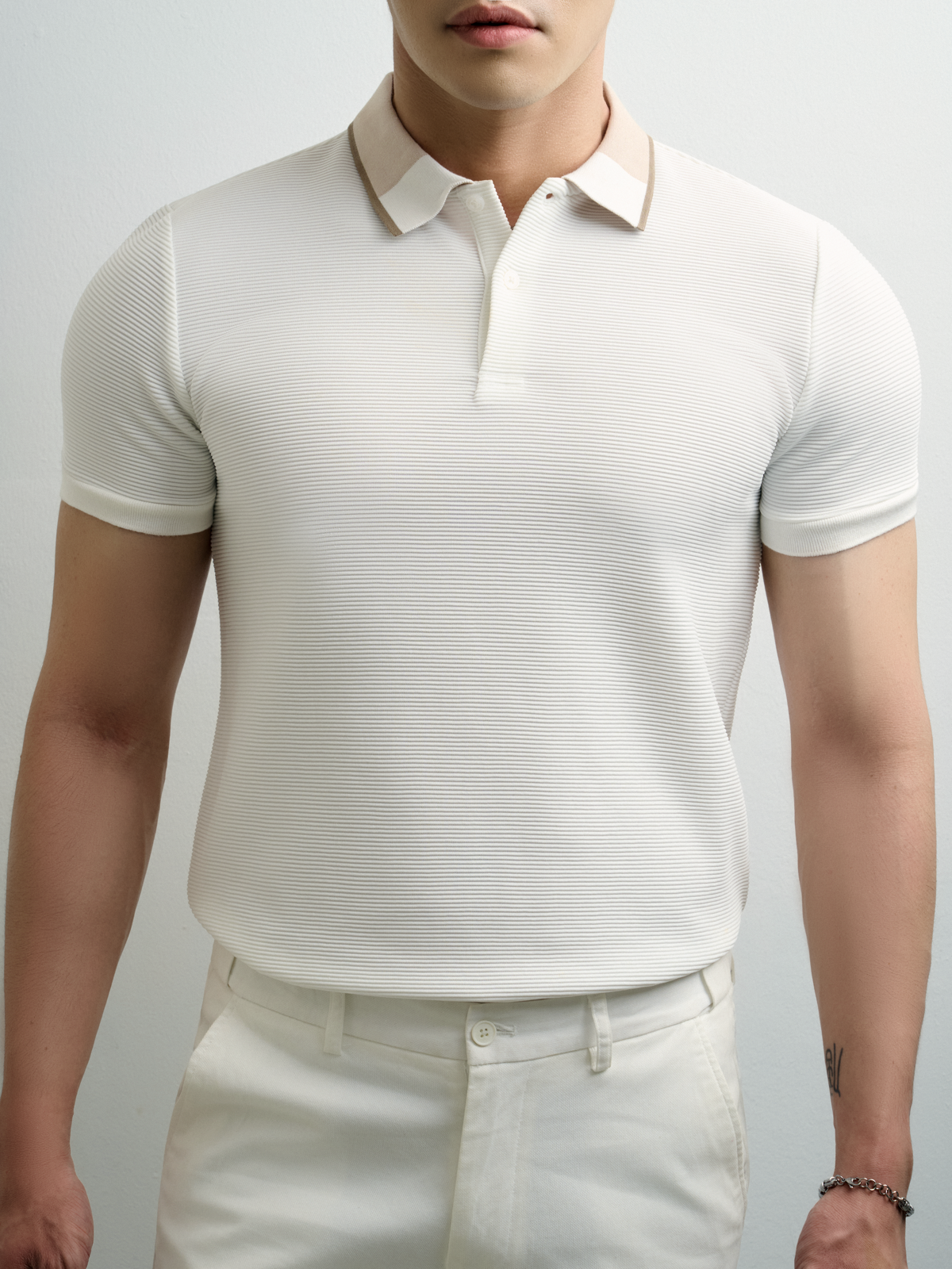 AG9008 FACTORY  POLO SLIMFIT - WHITE