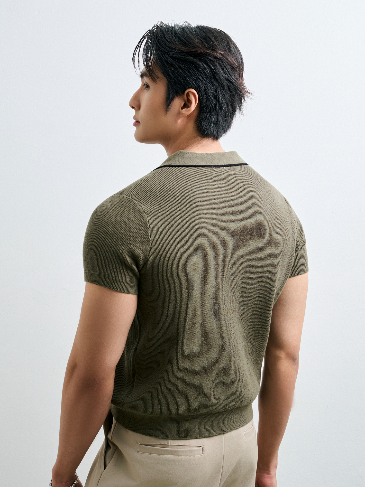 AG455 PREMIUM REGULAR FIT KNIT POLO - GREEN