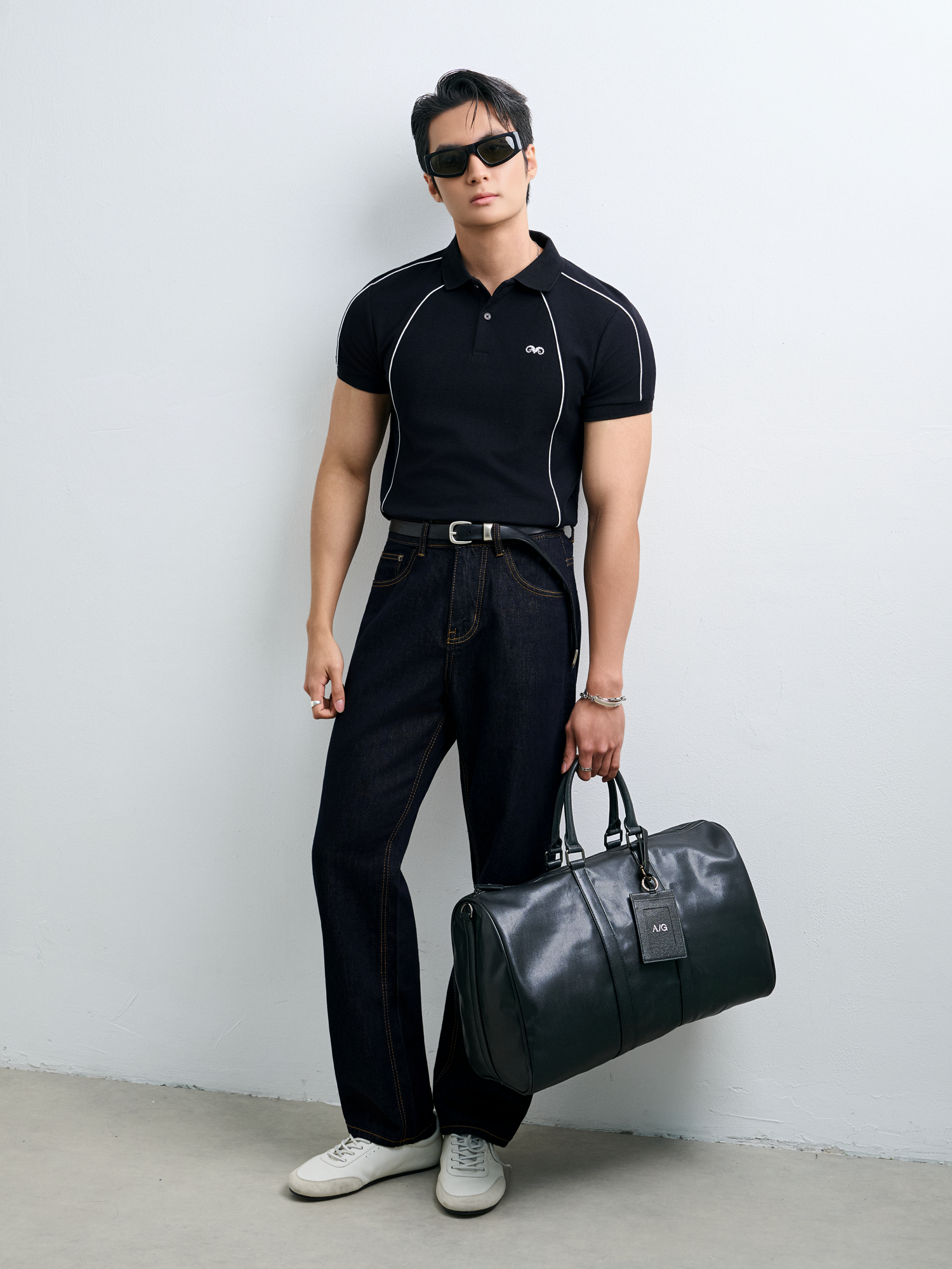 AG9009 PREMIUM SLIMFIT POLO - BLACK