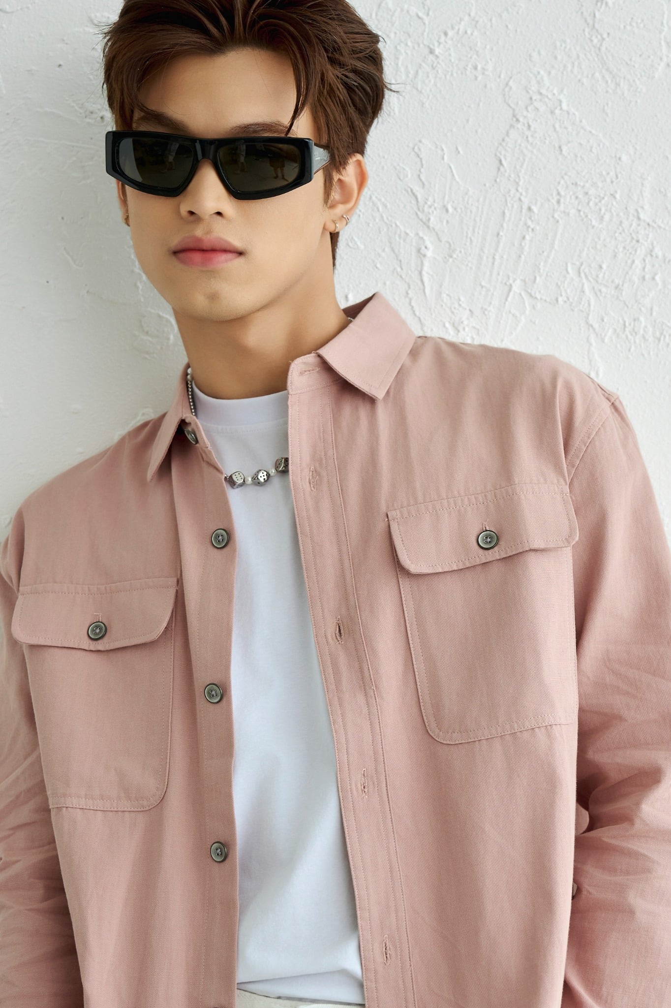 AG30 STUDIO REGULAR FIT POCKET SHIRT - PINK