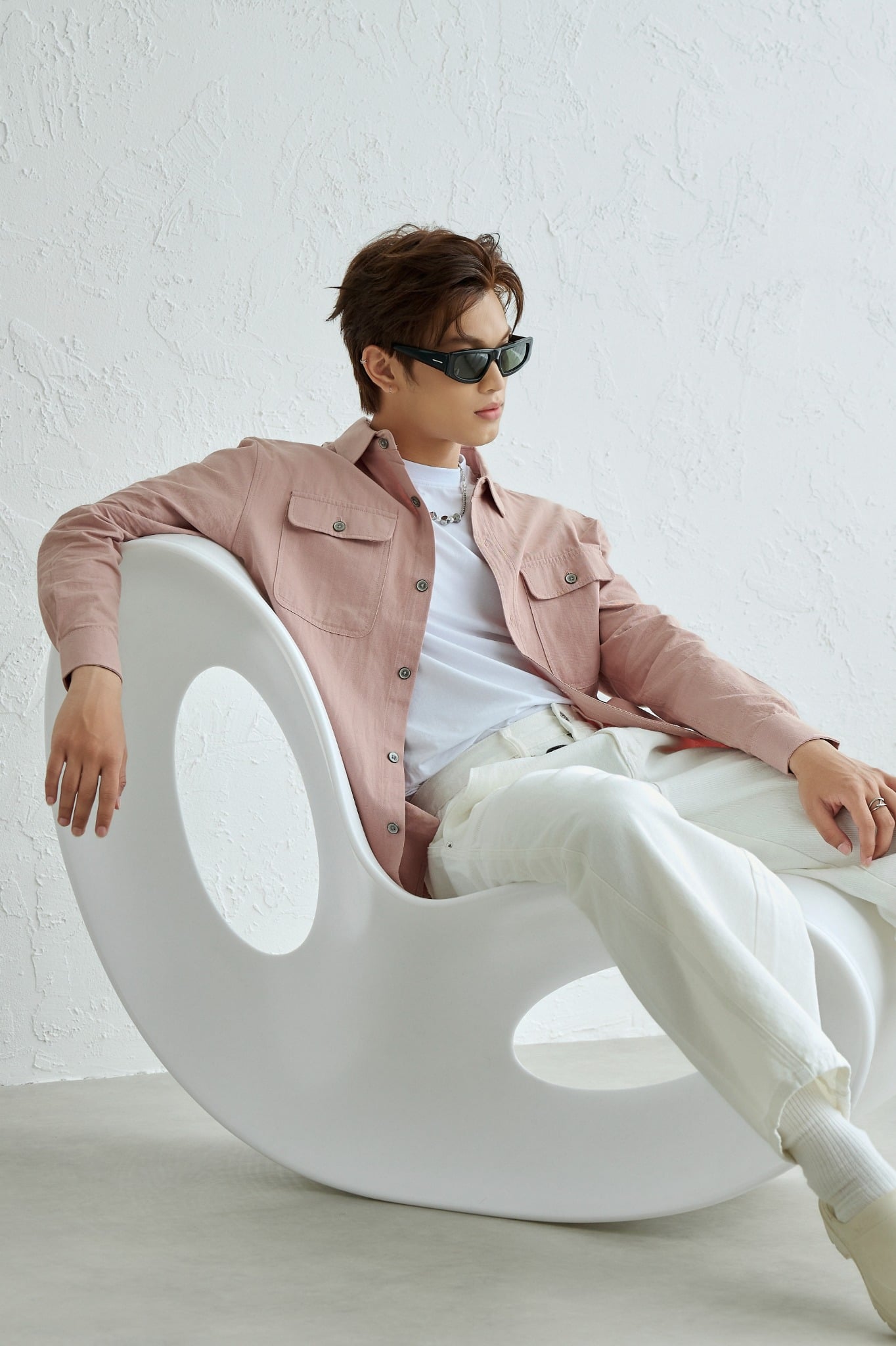 AG30 STUDIO REGULAR FIT POCKET SHIRT - PINK