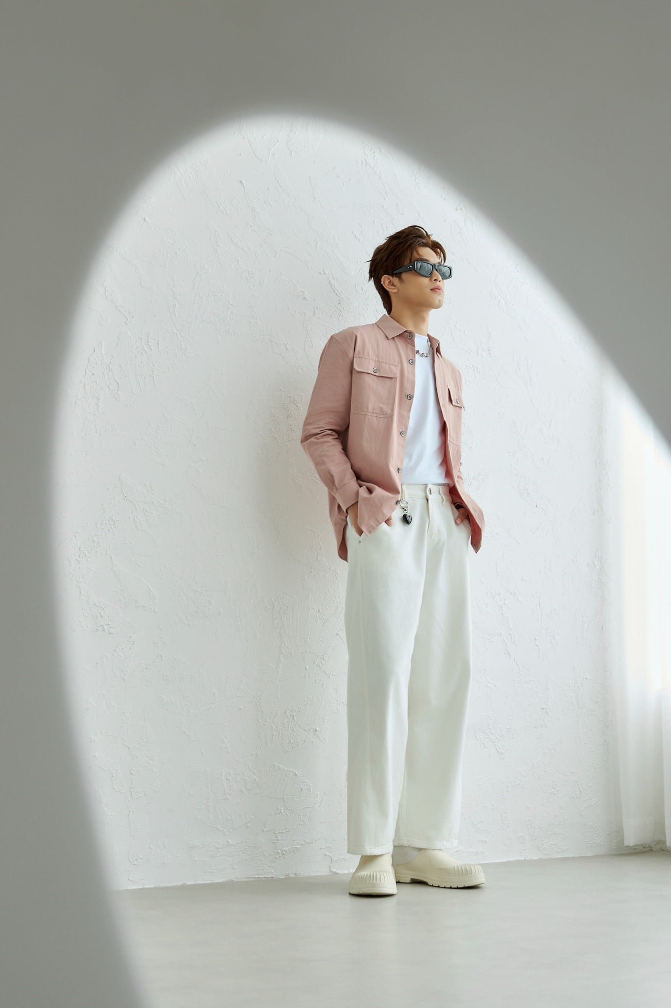 AG30 STUDIO REGULAR FIT POCKET SHIRT - PINK