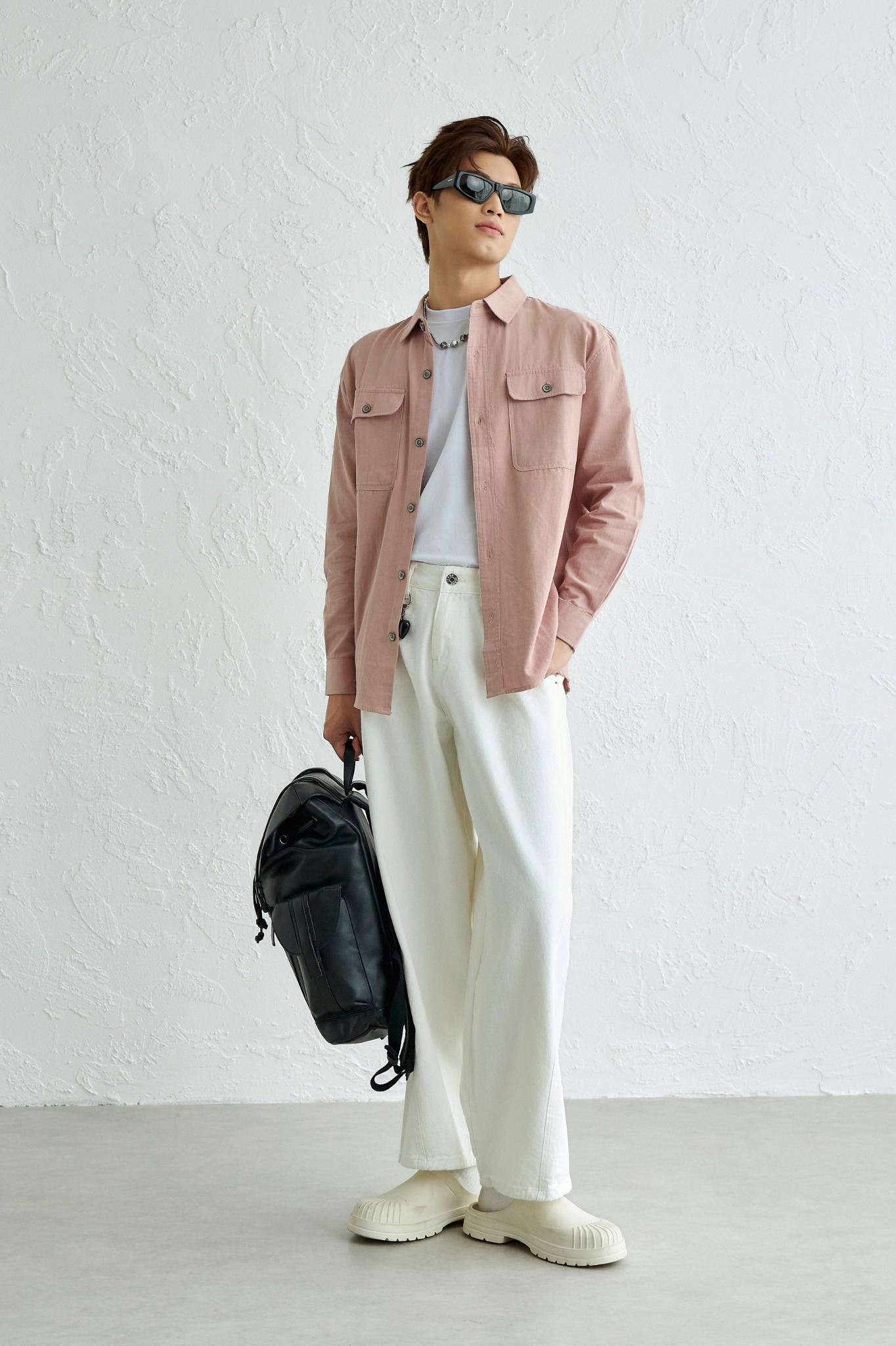 AG30 STUDIO REGULAR FIT POCKET SHIRT - PINK