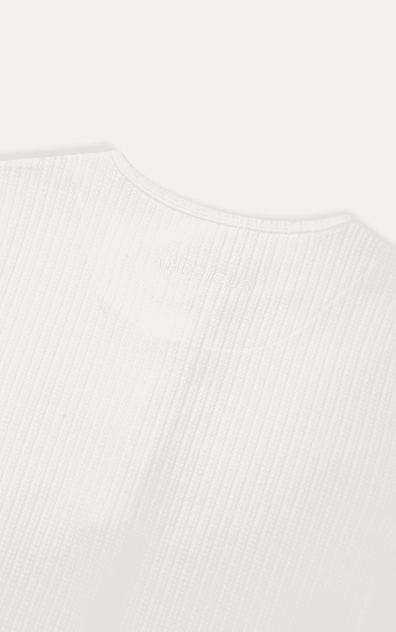 AGQ04 PREMIUM SLIM FIT LONG-SLEEVED HENLEY T-SHIRT - WHITE