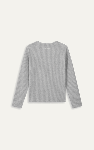 AGQ04 PREMIUM SLIM FIT LONG-SLEEVED HENLEY T-SHIRT - GREY