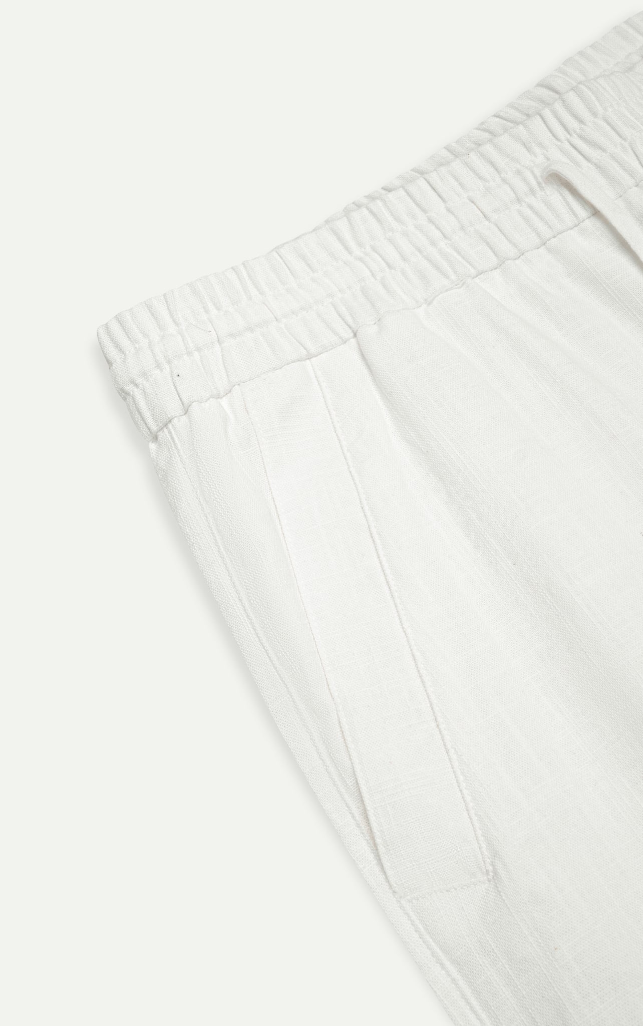AG716 LINEN BASIC PANT REGULAR FIT - WHITE