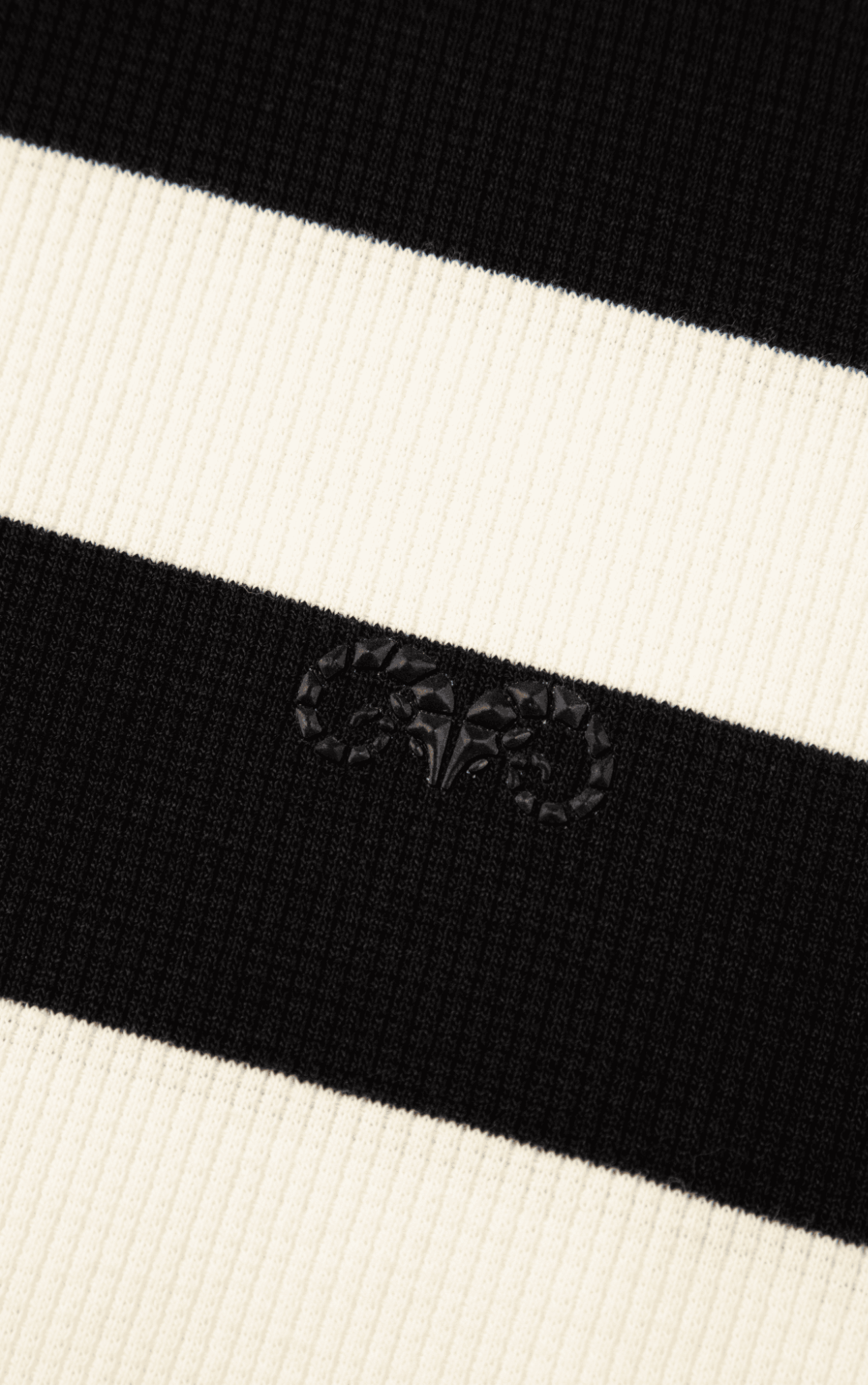 AG9012 PREMIUM SLIM FIT POLO SHIRT WITH BEIGE AND BLACK STRIPES - BLACK