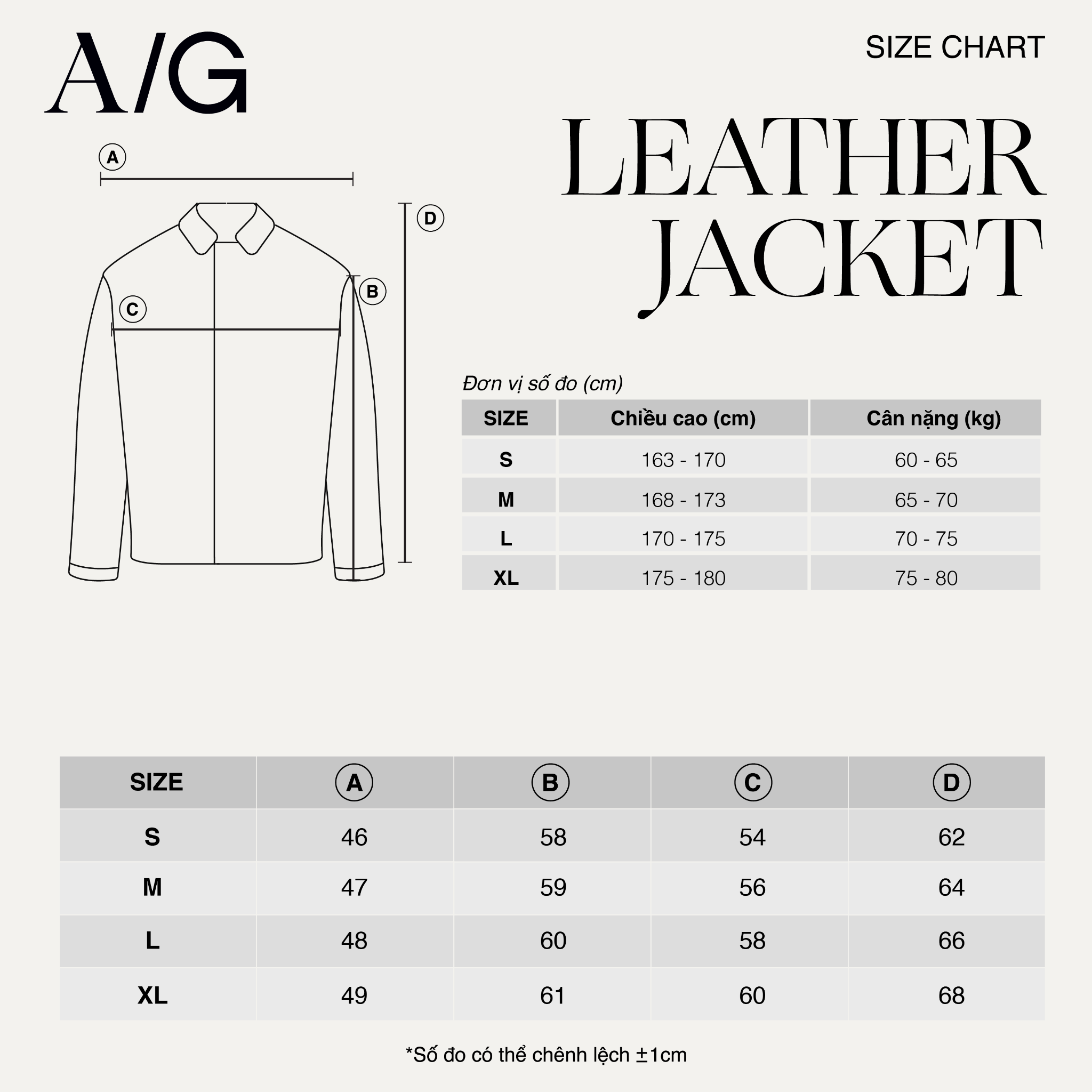 AG264 PREMIUM LEATHER JACKET - BLACK
