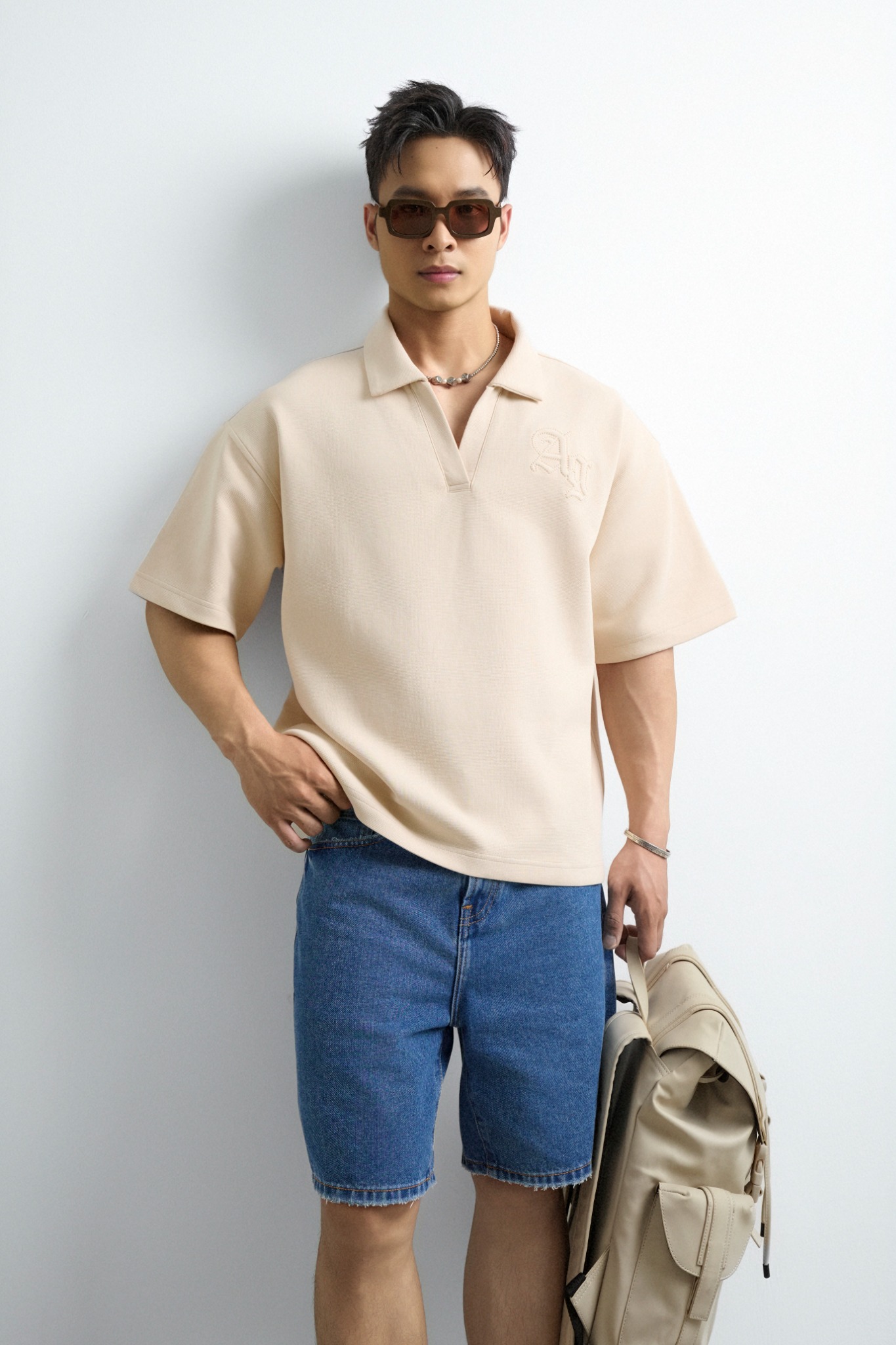 X1 FACTORY LOOSEFIT JEANS SHORT - DARK BLUE