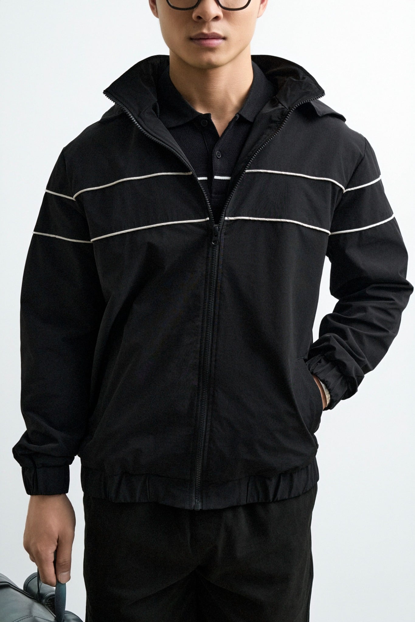 TL13 REGULAR BASIC JACKET - BLACK