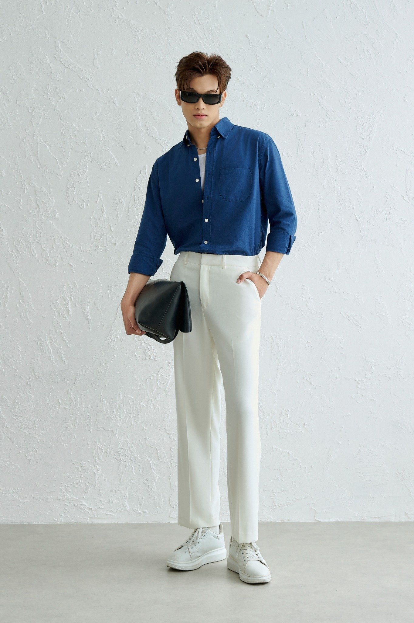 AGHT14 PREMIUM REGULAR FIT TROUSERS - WHITE