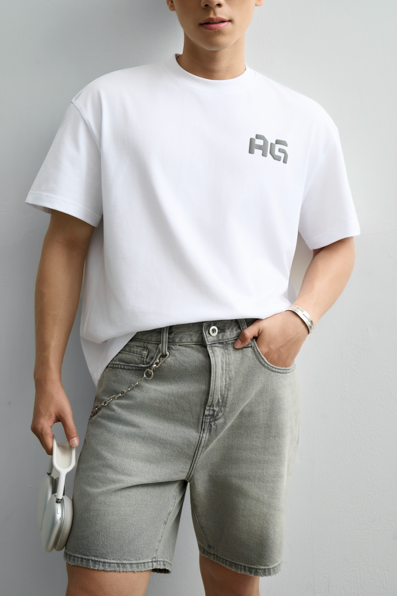 X2 FACTORY LOOSEFIT JEANS SHORT - GREY