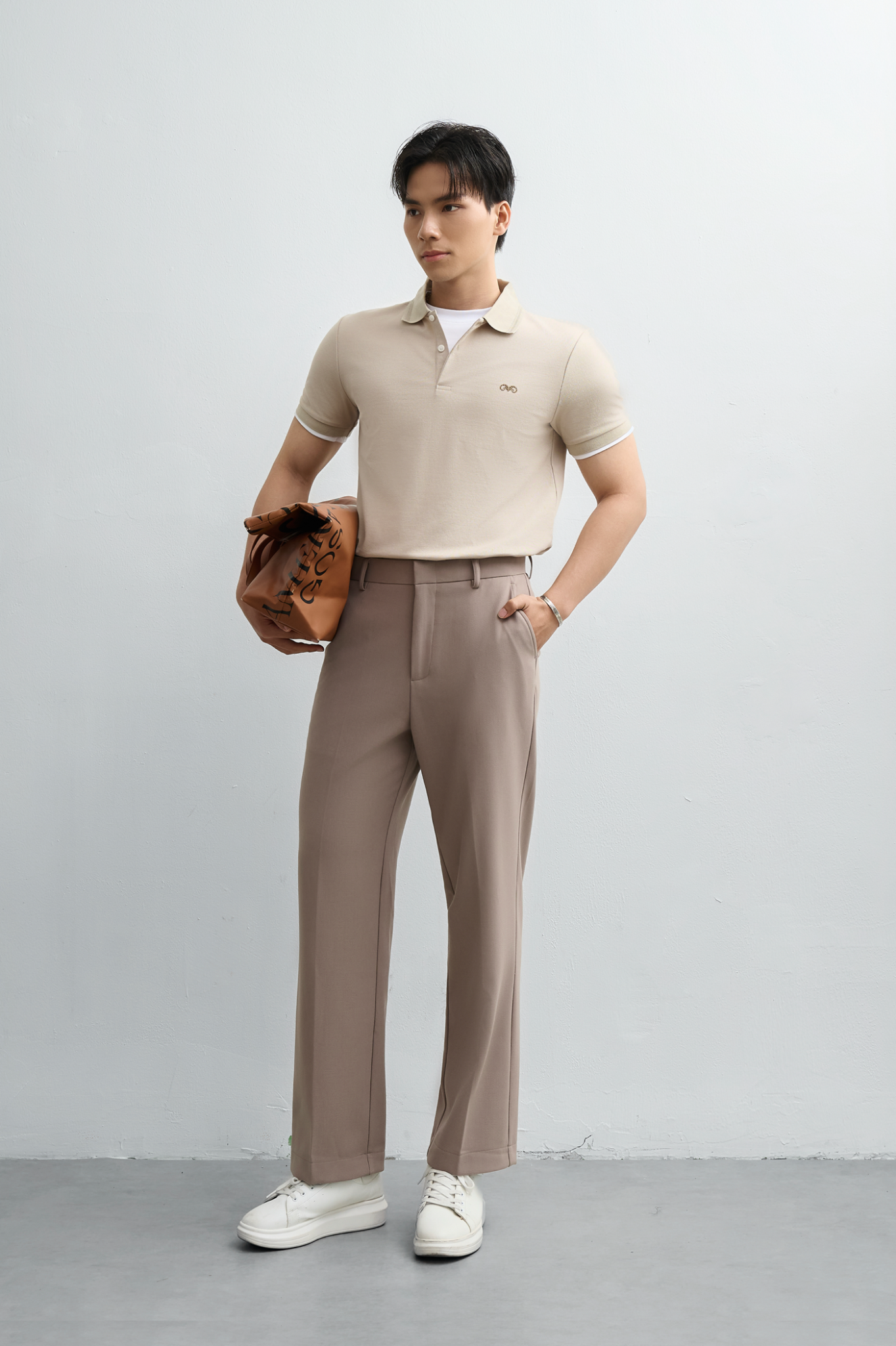 AG9002 FACTORY SLIMFIT POLO - BEIGE