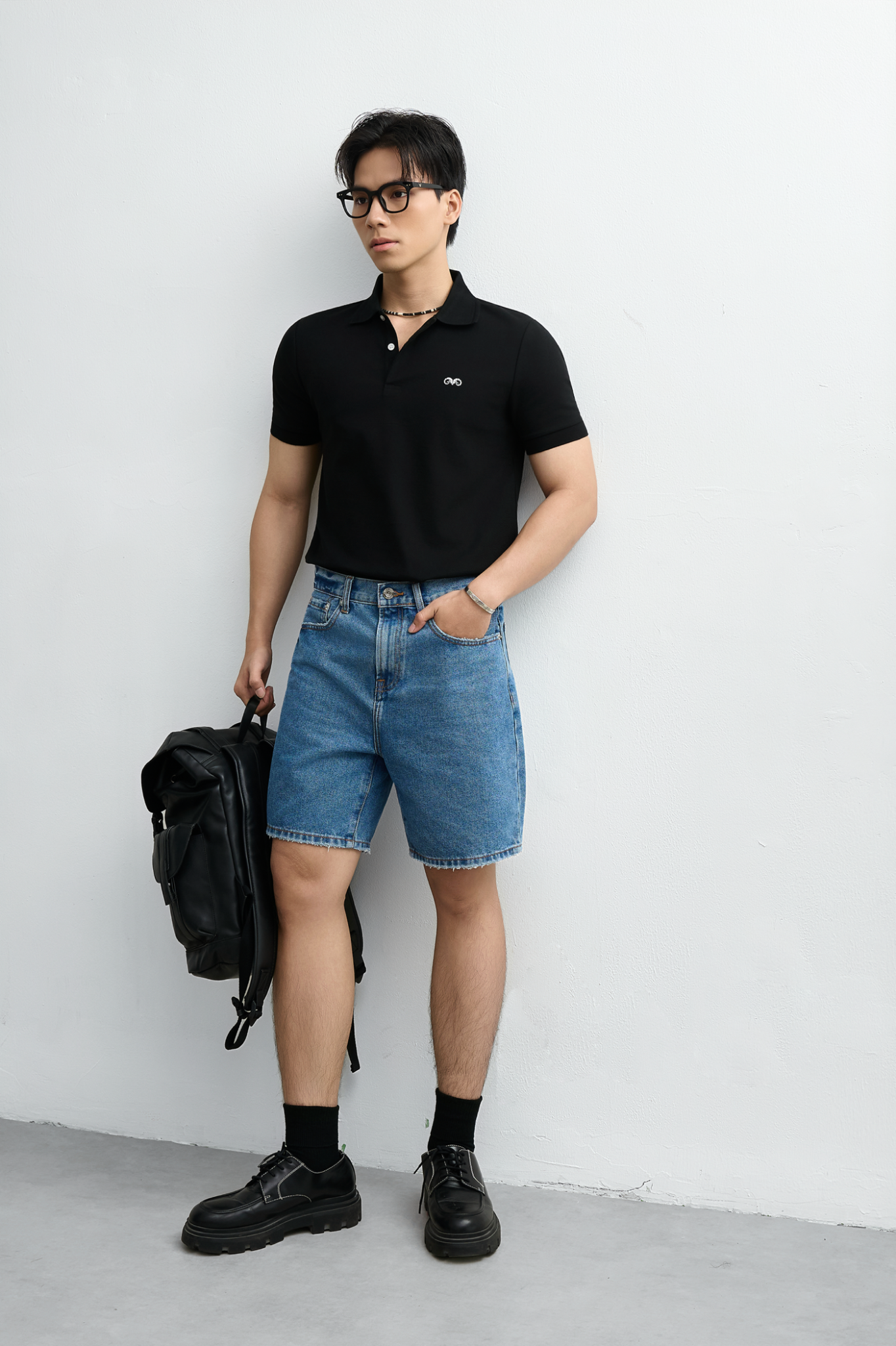 AG9002 FACTORY SLIMFIT POLO - BLACK
