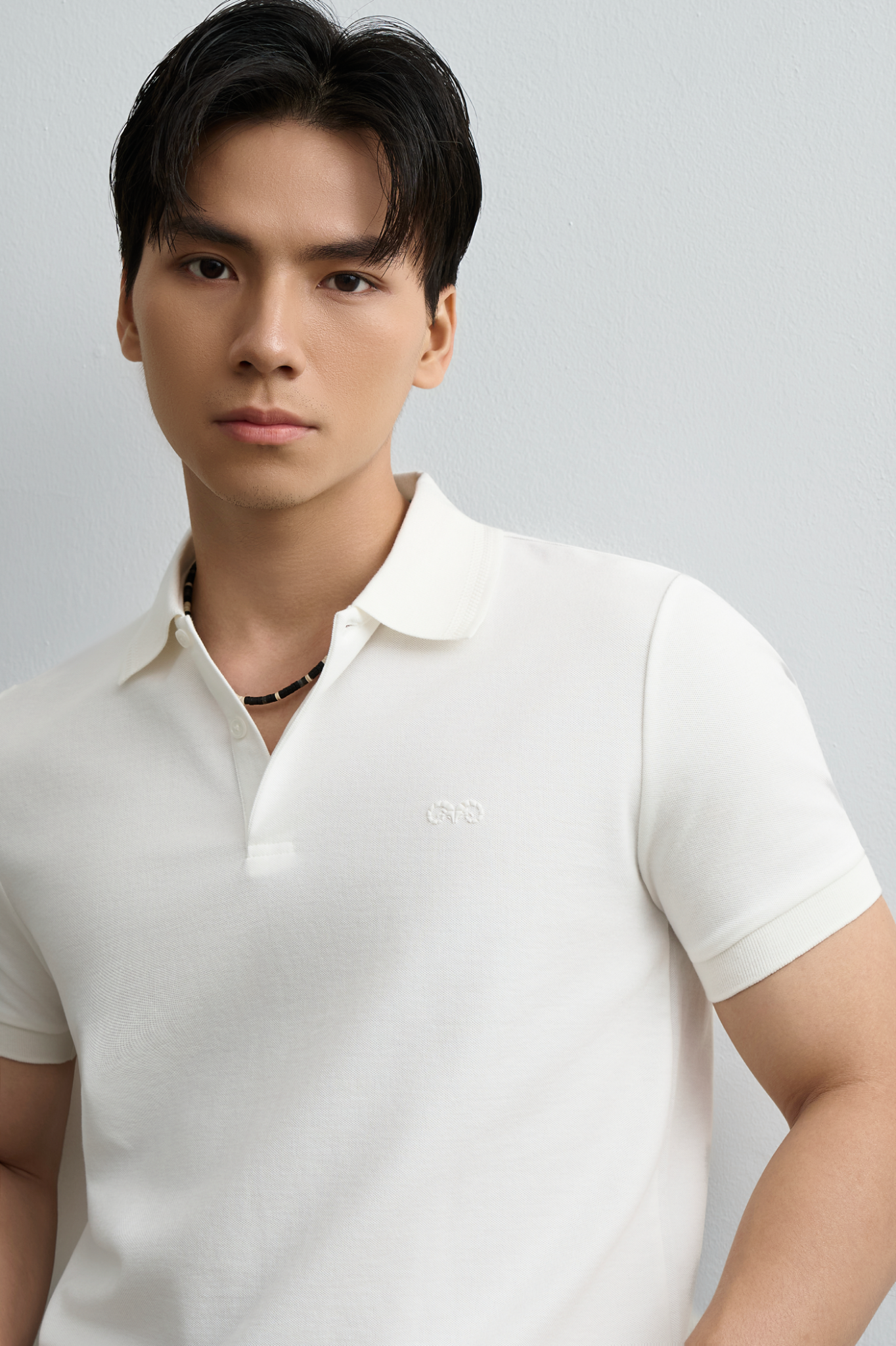 AG9002 FACTORY SLIMFIT POLO - LIGHT WHITE