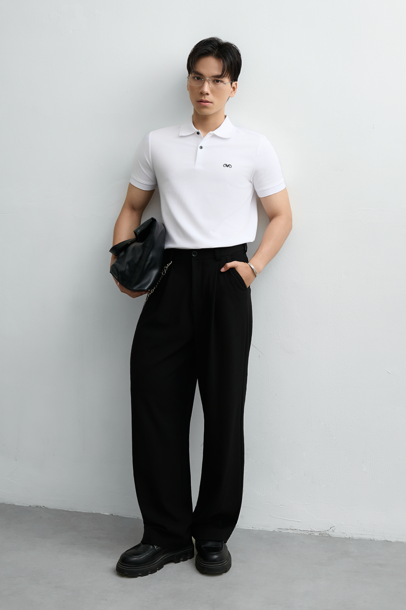 AG9002 FACTORY SLIMFIT POLO - WHITE