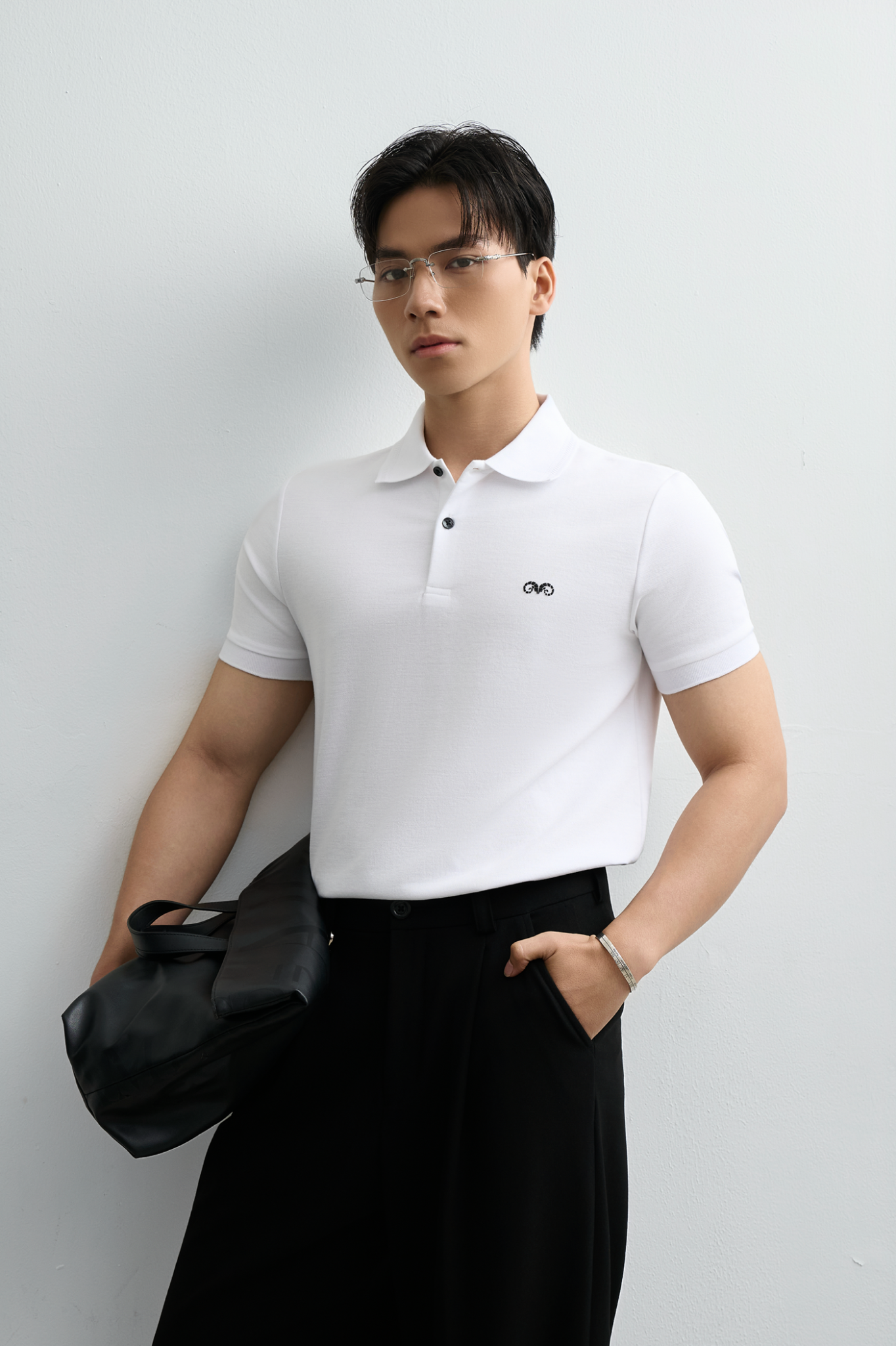 AG9002 FACTORY SLIMFIT POLO - WHITE