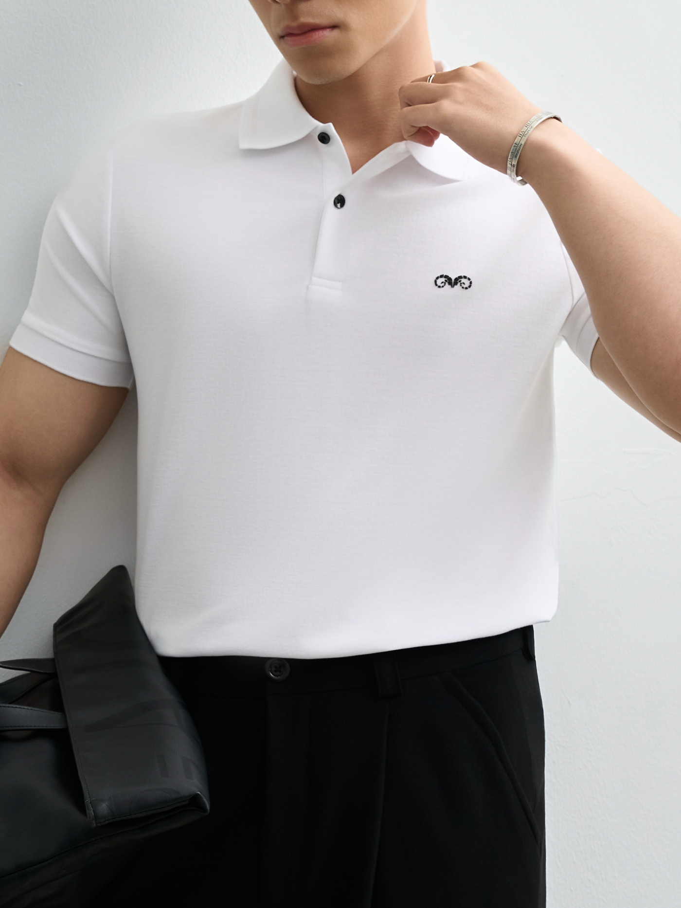 AG9002 FACTORY SLIMFIT POLO - WHITE